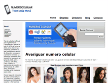 Tablet Screenshot of numerocelular.net